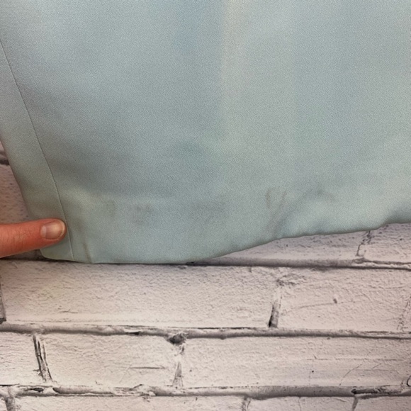 Mary McFadden Couture Vintage Blue 2 Piece Set Wide Leg Pants Tank SILK size 12 - Picture 11 of 16